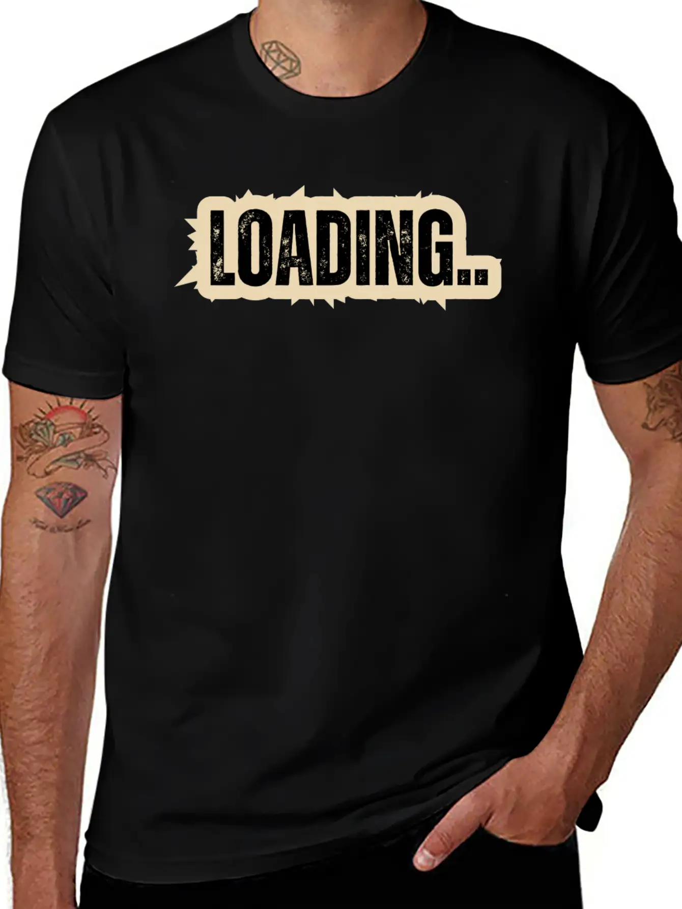 "LOADING" Motivational T-shirt Comfortable Minimalist Graphic Tee – Summer Style Essential