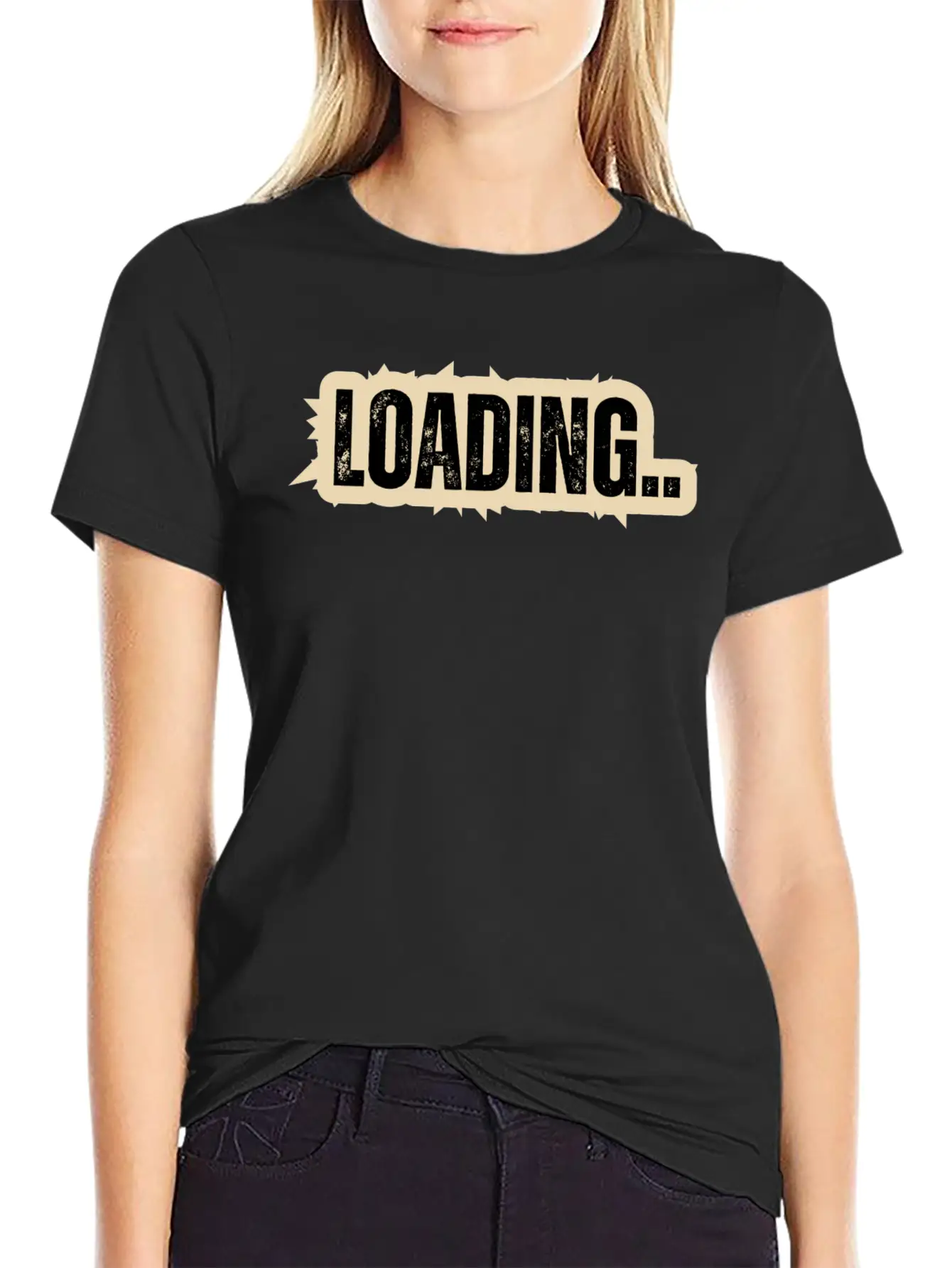 "LOADING" Motivational T-shirt Comfortable Minimalist Graphic Tee – Summer Style Essential