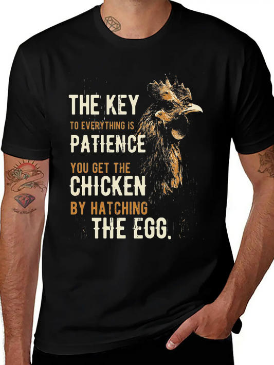 09 Chicken1 Patience Relaxed Everyday Tee – Lightweight And Durable Cotton
